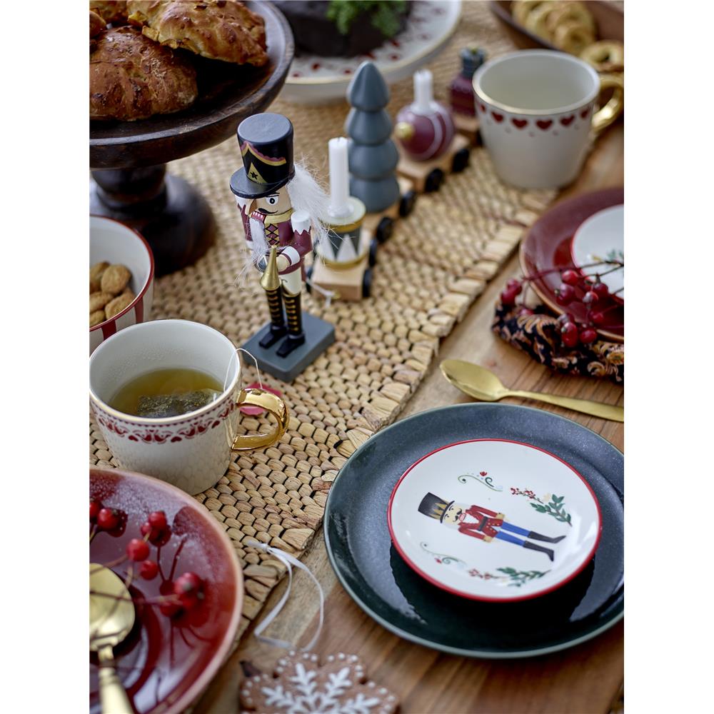 Bloomingville Jolly Tassen 2er Set 300ml rot Herzen große Kaffeetasse Teetasse Kaffeepott Weihnachten X-Mas dänisches Design