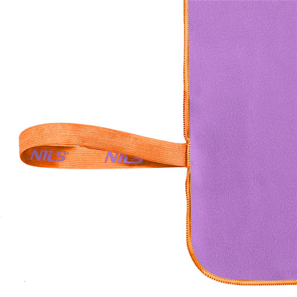 NILS Mikrofaserhandtuch 180x100 cm in Violett - schnelltrocknendes Handtuch für Camping, Strand & Sport