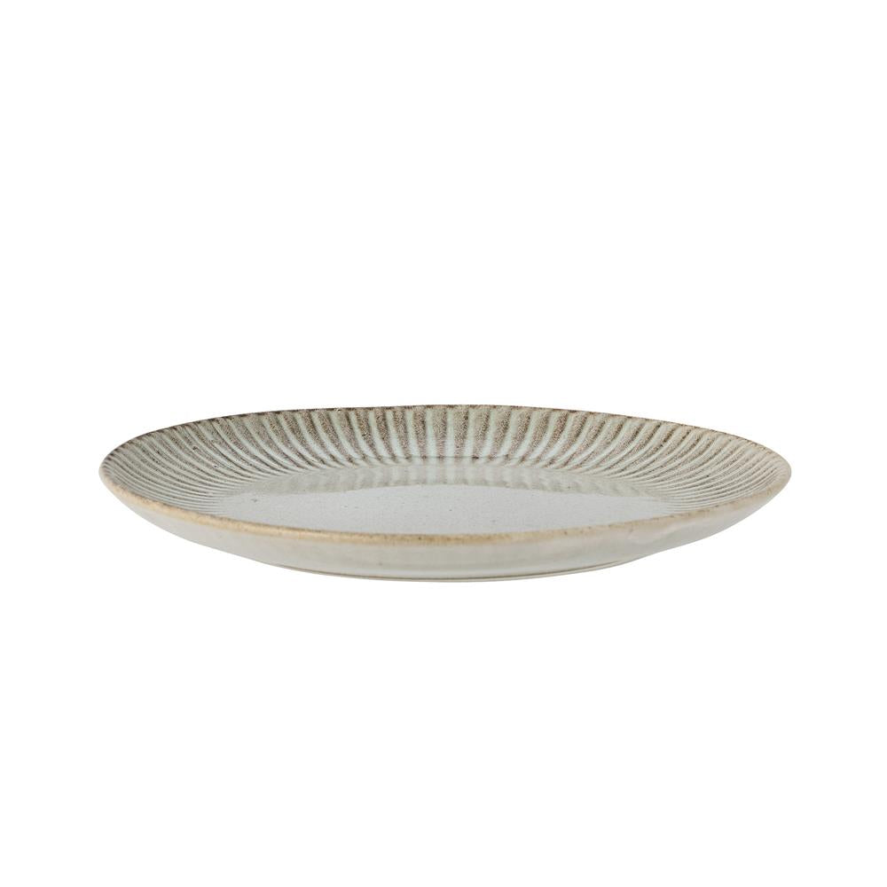Bloomingville Fleur Teller, Natur, 21cm, Steingut, dänisches Design