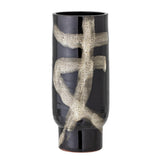 Bloomingville Dekovase Vefa 11,5 x 28,5 cm Schwarz Terrakotta Blumenvase Vase dänisches Design