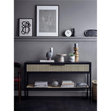 Bloomingville Emir Kerzenständer Steingut Schwarz 8 x 19 cm Kerzenhalter