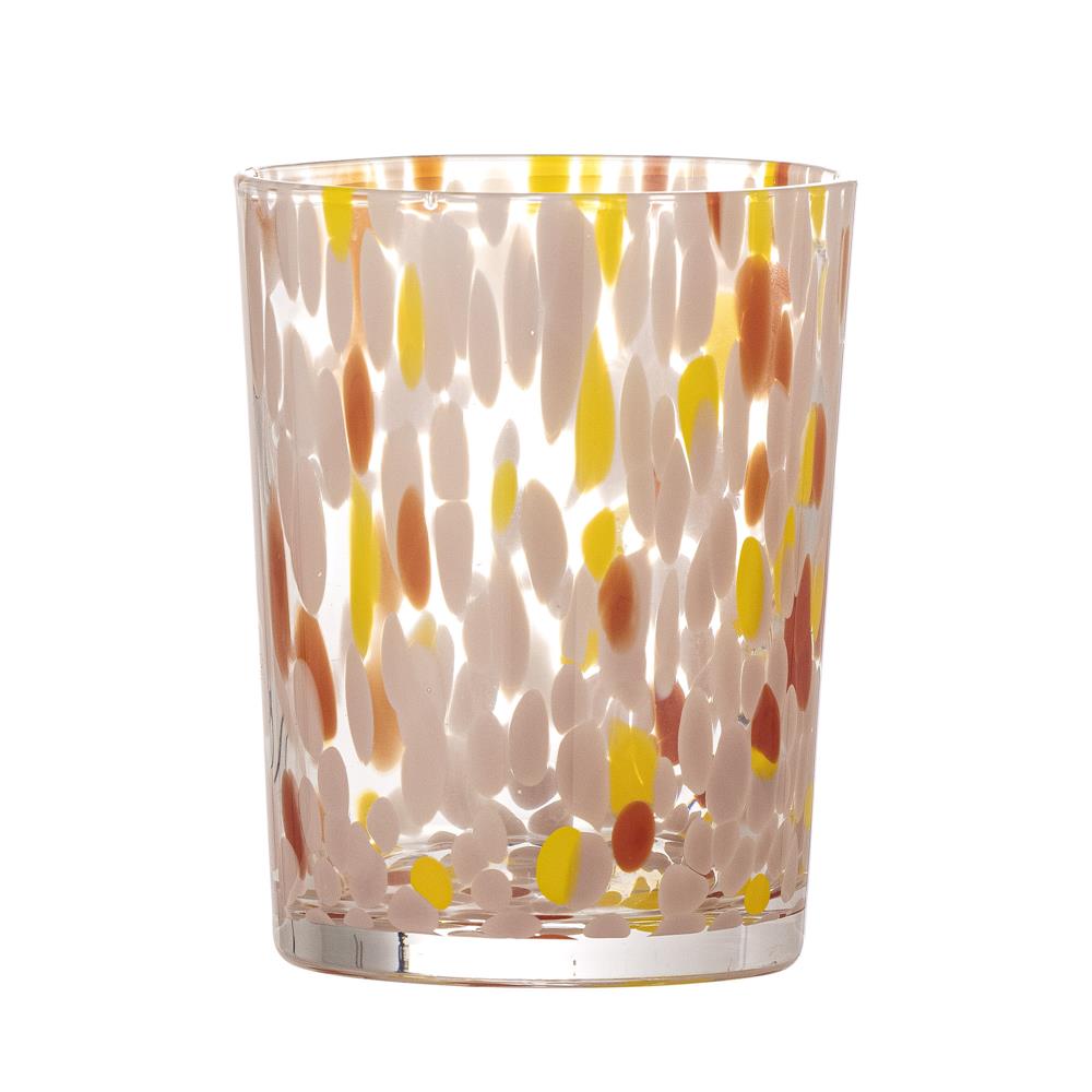 Bloomingville Lilya Trinkglas in Rosa, 335ml, aus Glas