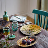 Bloomingville Yuma Becher Deckel Teesieb grün Steingut 250 ml