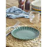 Bloomingville Latina Teller, Dunkelgrün, 20 cm, Steingut, dänisches Design