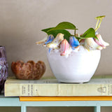 Bloomingville Eanna Blumentopf bunt Steingut Vögel 12,5 cm