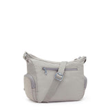 Kipling GABBIE S, Kleine Umhängetasche, Grey Gris (grau), Schultertasche mit vielen Fächern