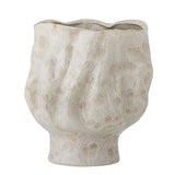 Bloomingville Adair Vase Weiß Steingut Durchmesser 21cm Höhe 24cm