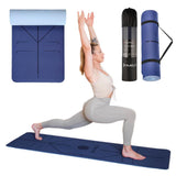 Yogamatte 183 x 61 x 0,8 cm Fitnessmatte Blau Gymnastikmatte rutschfest | HMS YM10