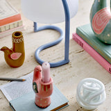 Bloomingville Trudy Kerzenhalter, Vogel, in Braun, aus Steingut, Kerzenständer, im dänischen Design