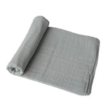 Mushie Musselin-Baby-Wickeldecke, Belgian Grey, Pucktuch aus 100% Bio-Baumwolle