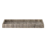 Bloomingville Majsa Tablett – braunes Marmor-Tablett, 38x18 cm, vielseitig & lebensmittelgeeignet