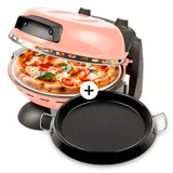 G3Ferrari Delizia Pizzaofen Anniversary Coral plus Passion Koralle für Pizza Ø 31cm mit Wende-Pizzastein und Pfanne