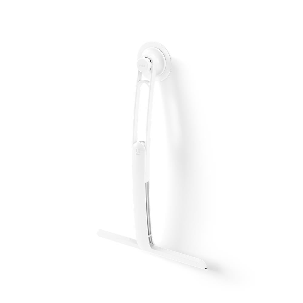 Umbra Flex Duschabzieher zum Kleben, Fensterabzieher aus Silikon mit ausziehbarem Griff