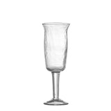 Bloomingville Asha Weinglas Klar Recyceltes Glas D6xH17,5 cm 4er Set – gehämmertes Weinglas