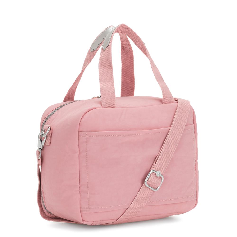 Kipling MIYO, Große Lunchbox, Bridal Rose (rosa), Frühstückstasche mit Trolleyschlaufe
