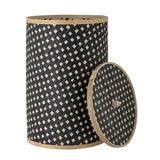 Bloomingville Jud Korb mit Deckel Schwarz Seegras 30 x 39 cm