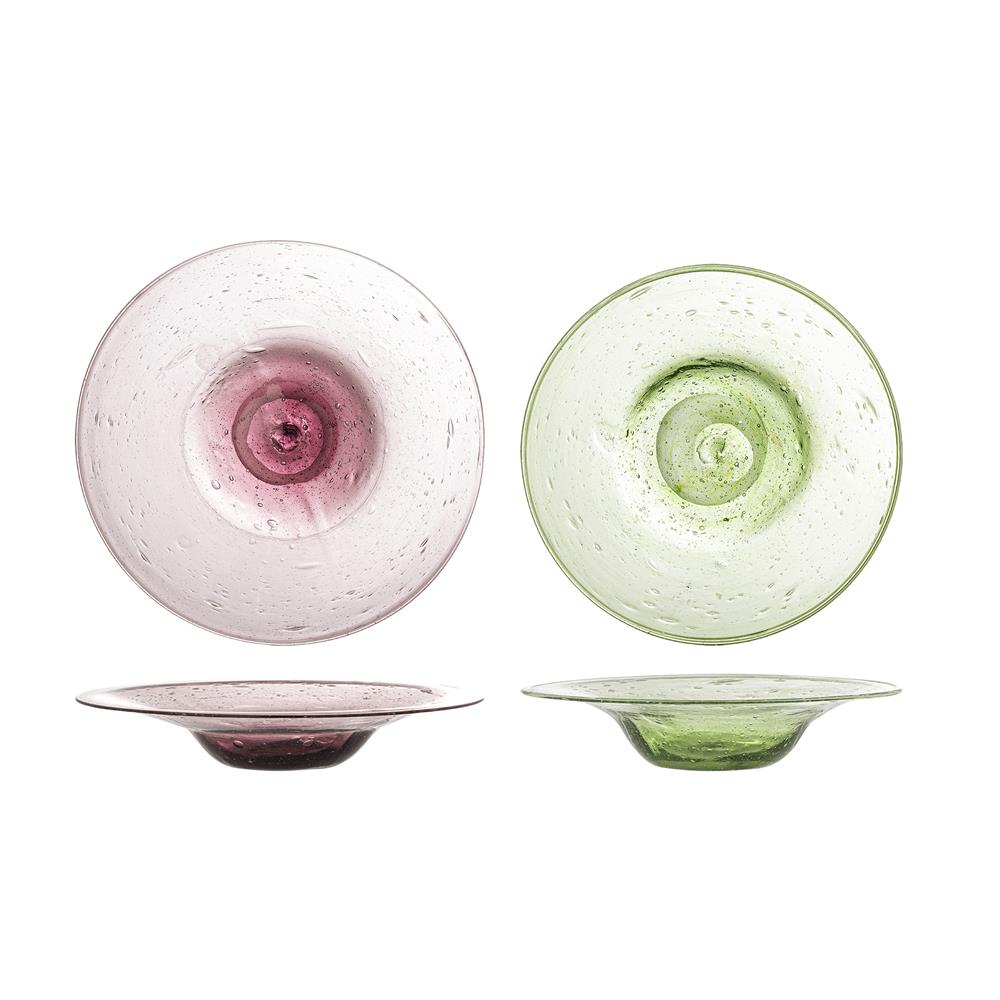 Bloomingville Sunil Teller Bunt Glas 2er Set 19,5cm Dessertteller