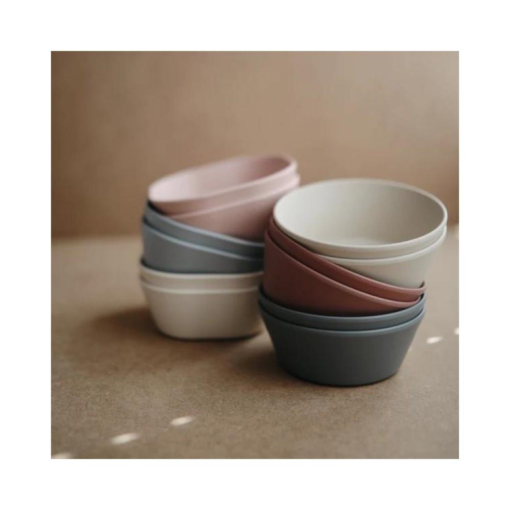 Mushie Kinderschüssel 2er Set, Vanilla, rund, BPA-frei