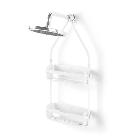 Umbra Flex Duschablage, Duschregal ohne Bohren, Duschcaddy, Duschdiener, in Weiß