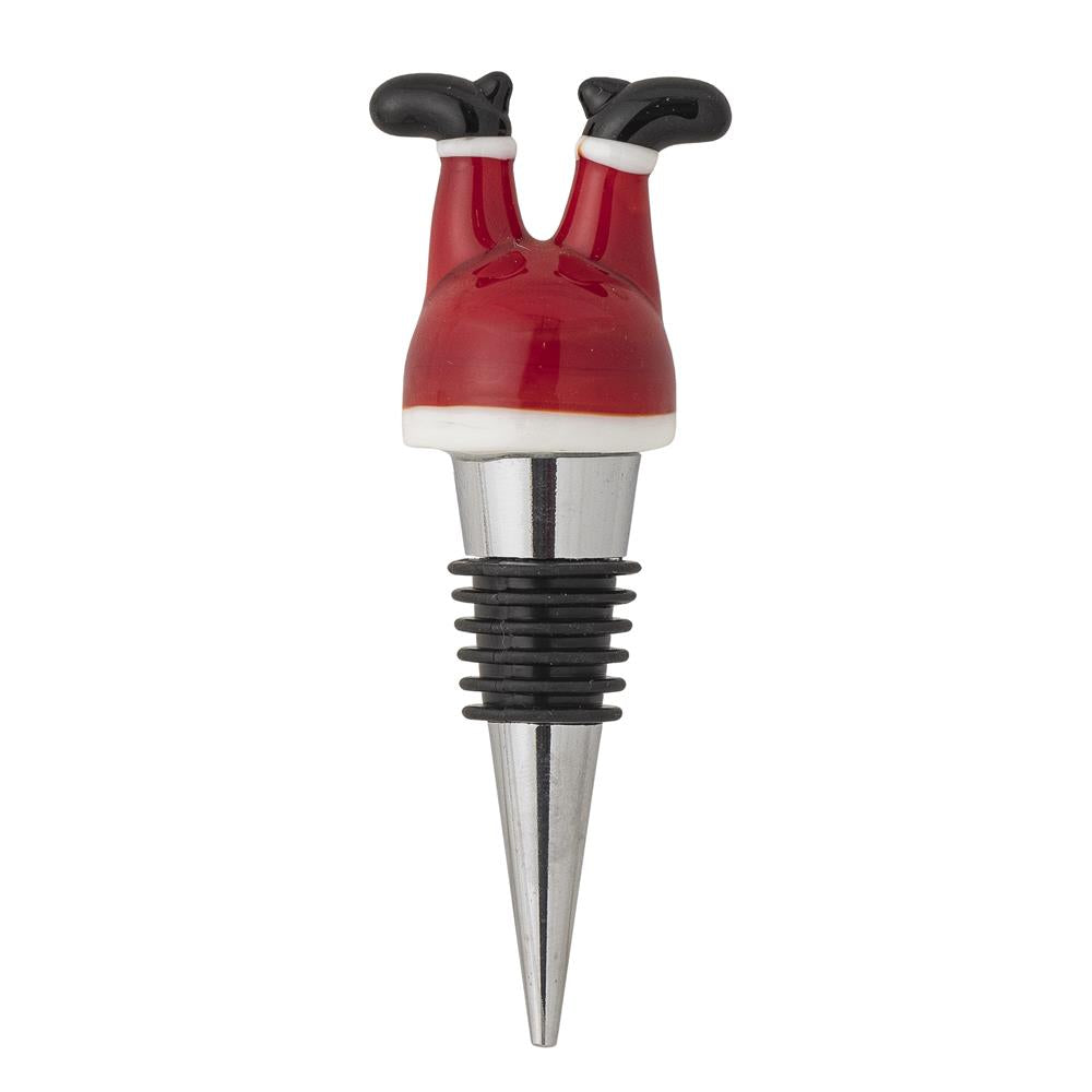 Bloomingville Lynn Weinstopper, Rot, Glas Weinverschluss handgefertigt