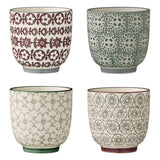 Bloomingville Karine Becher, 4er Set, Bunt, 150ml, Steingut, dänisches Design
