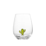 Bloomingville Misa Trinkglas, 560 ml, aus Glas mit Kaktusfigur im Inneren