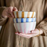 Bloomingville Begonia Schale rosa Steingut handbemalt 14 cm