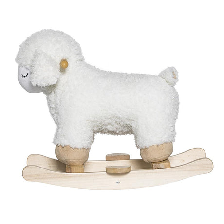 Bloomingville MINI Laasrith Schaukeltier Schaf Weiß Kleinkindspielzeug Schaukelspielzeug