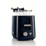 Ariete Breakfast Toaster, Dunkelgrau, 2-Scheiben-Toaster mit Sandwichzangen, Klassisches Design