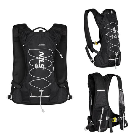 NILS CAMP Tagesrucksack Journey 12L in Schwarz - leichter Outdoor Rucksack für Wandern & Sport