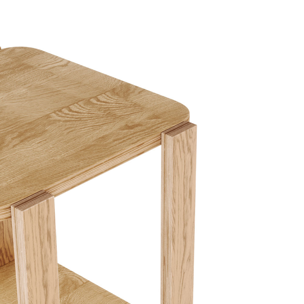Umbra Bellwood Beistelltisch, Moderner Couchtisch und Nachttisch aus Bugholz in Natur