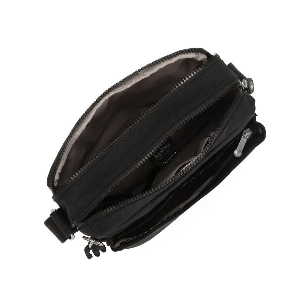 Kipling ABANU Medium Umhängetasche Black Noir 4 Liter Schulterriemen