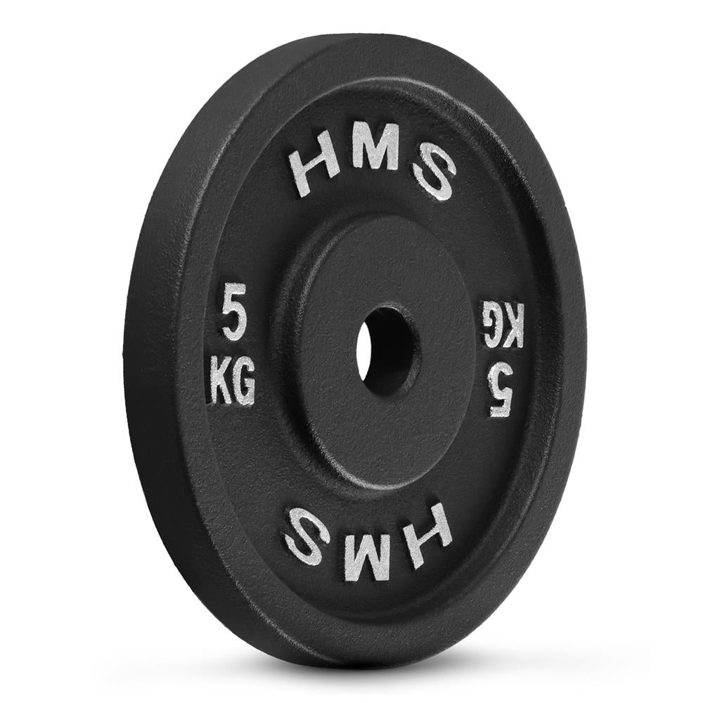Hantelscheibe 5 kg Gusseisen 30 mm Gewichtsscheibe | HMS TCN05
