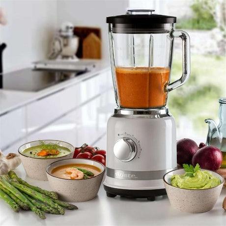 Ariete Moderna Standmixer, Weiß, Glasbehälter 1,5L, Smoothie Maker, Modernes Design