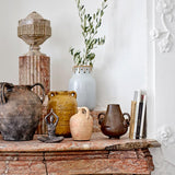 Bloomingville Tarun Deko‑Vase aus Steingut in Braun – skulpturale Vase für Wohnzimmer & Sideboard