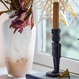 Bloomingville Vernon Soldat Kerzenhalter, Schwarz, Gusseisen Weihnachtsdeko