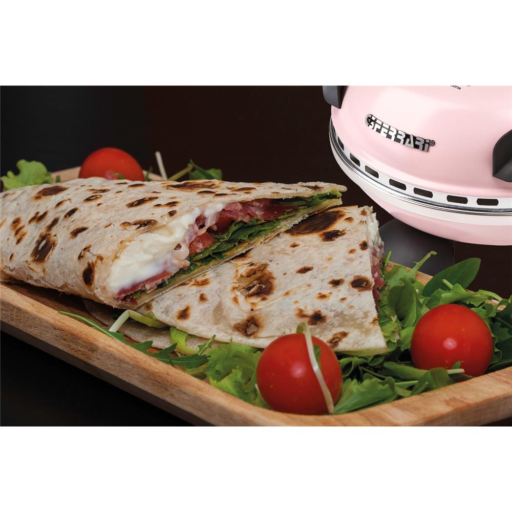 G3Ferrari elektrischer Pizzaofen Delizia 1200 W für Pizza Ø 31cm icy pink Pizzamaker mit feuerfestem Naturstein - Limitierte Edition