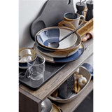 Bloomingville Jules Servierschüssel, Braun/Blau, 750ml, Steingut, dänisches Design