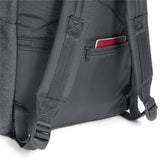 Eastpak PADDED DOUBLE, Rucksack, Black Denim (grau), 24L, mit Flaschenhalter und Laptopfach