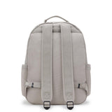 Kipling SEOUL L, Großer Rucksack, Grey Gris (grau), 27L, mit 15-Zoll-Laptopfach
