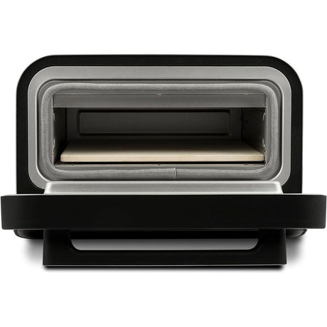 G3Ferrari Pizzaofen Pizza Pro silber elektrischer Pizzaofen Pizzamaker bis 450°C Display Schamottsein Selbstreinigungsprogramm