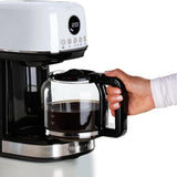 Ariete Moderna Filterkaffeemaschine, Weiß, 15 Tassen Kaffeemaschine, mit Glaskanne