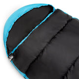 NILS CAMP Schlafsack Schwarz-Blau - Mumienschlafsack für Camping, Trekking & Outdoor