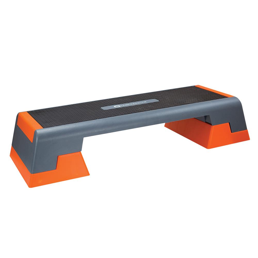 HMS Premium AS007 Aerobic-Steppbrett Schwarz/Orange höhenverstellbar bis 300 kg