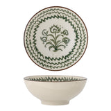 Bloomingville Heikki Schale – kleine Steingutschale in Grün, handbemalt, Ø 14,5 cm