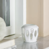 Bloomingville Rohan Teelichthalter Weiß Glas 9cm Windlicht