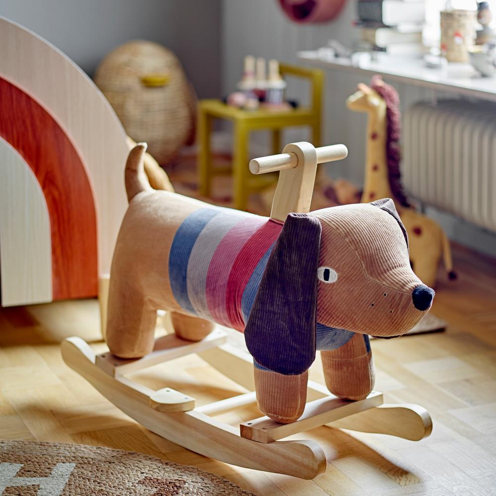 Bloomingville MINI Charlie Schaukelhund braun Schaukelspielzeug ab 12 Monate