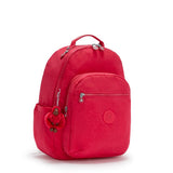 Kipling SEOUL L, Großer Schulrucksack mit 15-Zoll-Laptopfach, 27L, True Pink (pink)