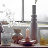 Bloomingville Isolde Vase Steingut Beige 7,5 x 28,5 cm Blumenvase Dänisches Design
