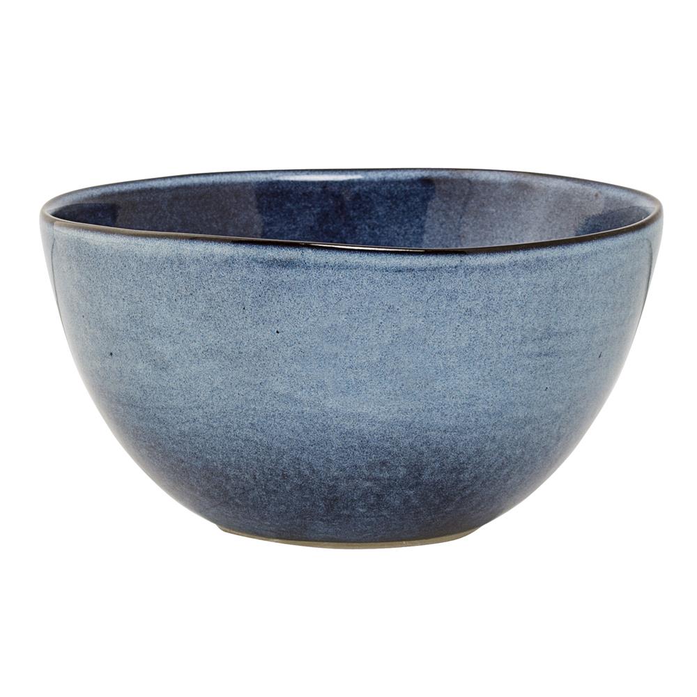 Bloomingville Sandrine Schüssel, Blau, 700ml, Steingut, dänisches Design